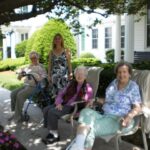 Senior People Sitting Outdoors